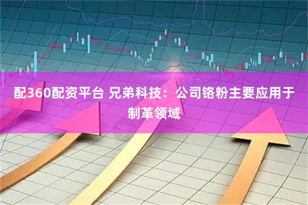 配360配资平台 兄弟科技：公司铬粉主要应用于制革领域